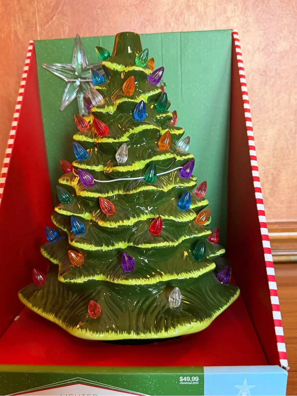 Vintage Style Lighted Ceramic Christmas Tree 15